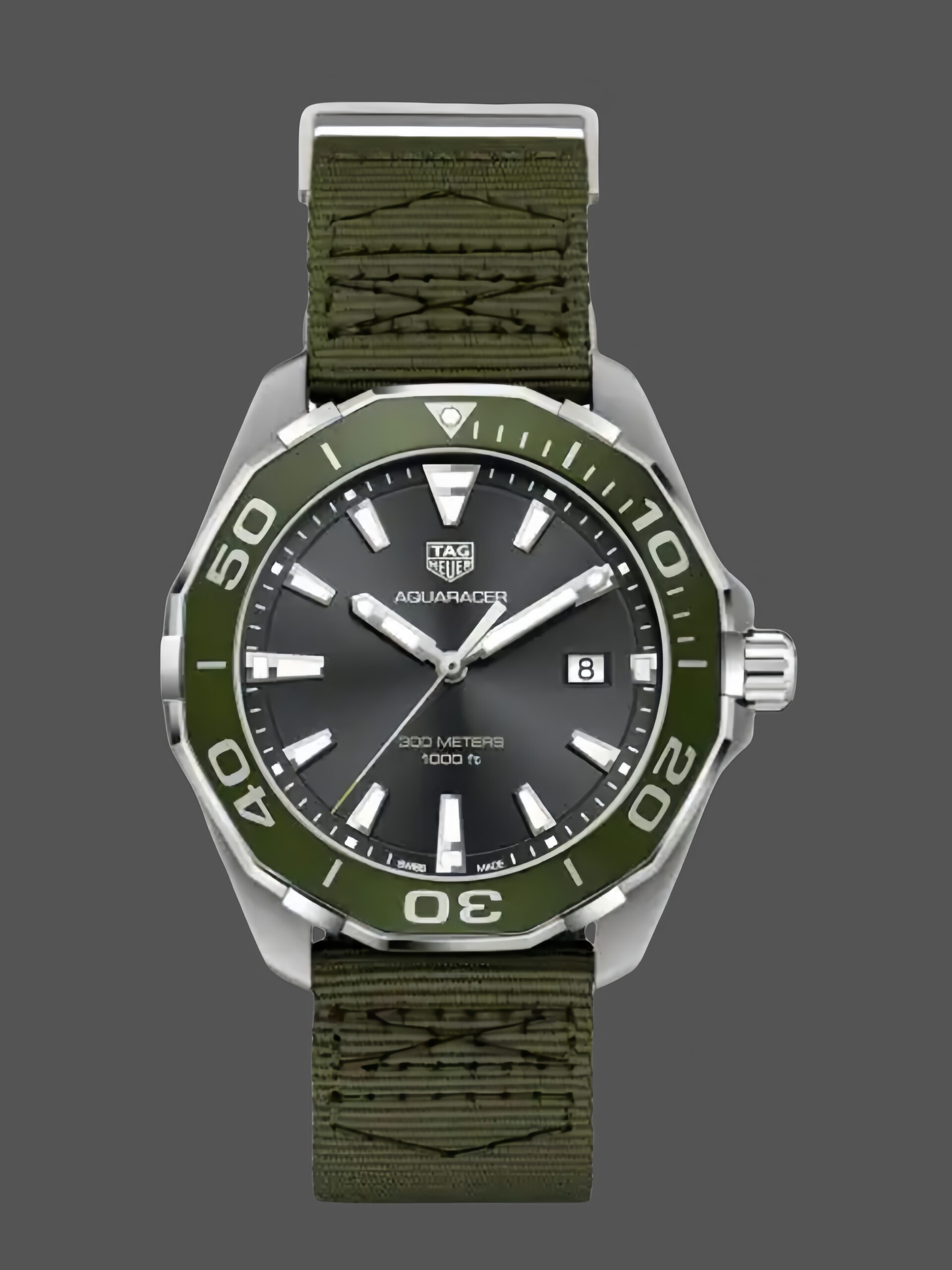Tag Heuer Aquaracer Grey Dial Men's Watch WAY101L.FC8222 Quartz 43mm
