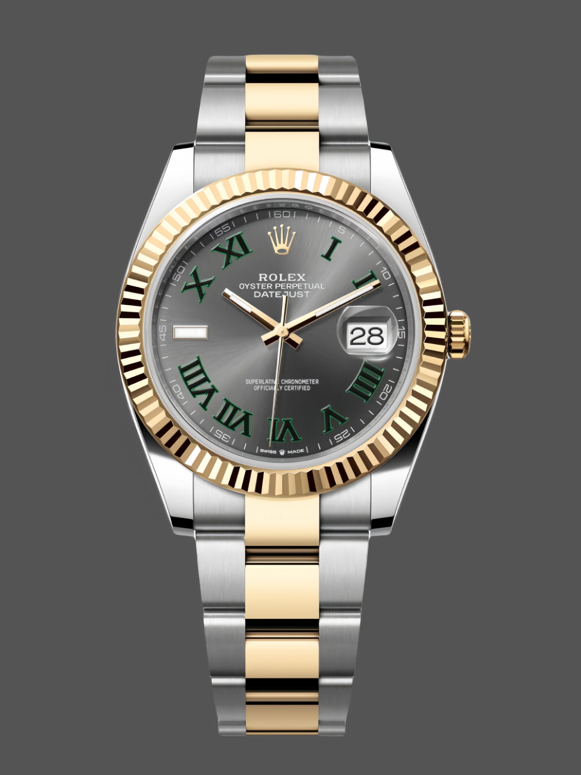 Rolex Datejust Grey Two Tone M126333 0019 41mm Mens