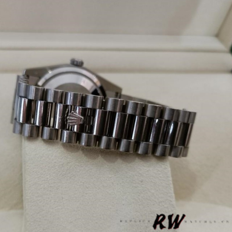 Rolex Day-Date 118239 Mother of Pearl White Dial Fluted Bezel 36mm Unisex Replica Watch - Image 5