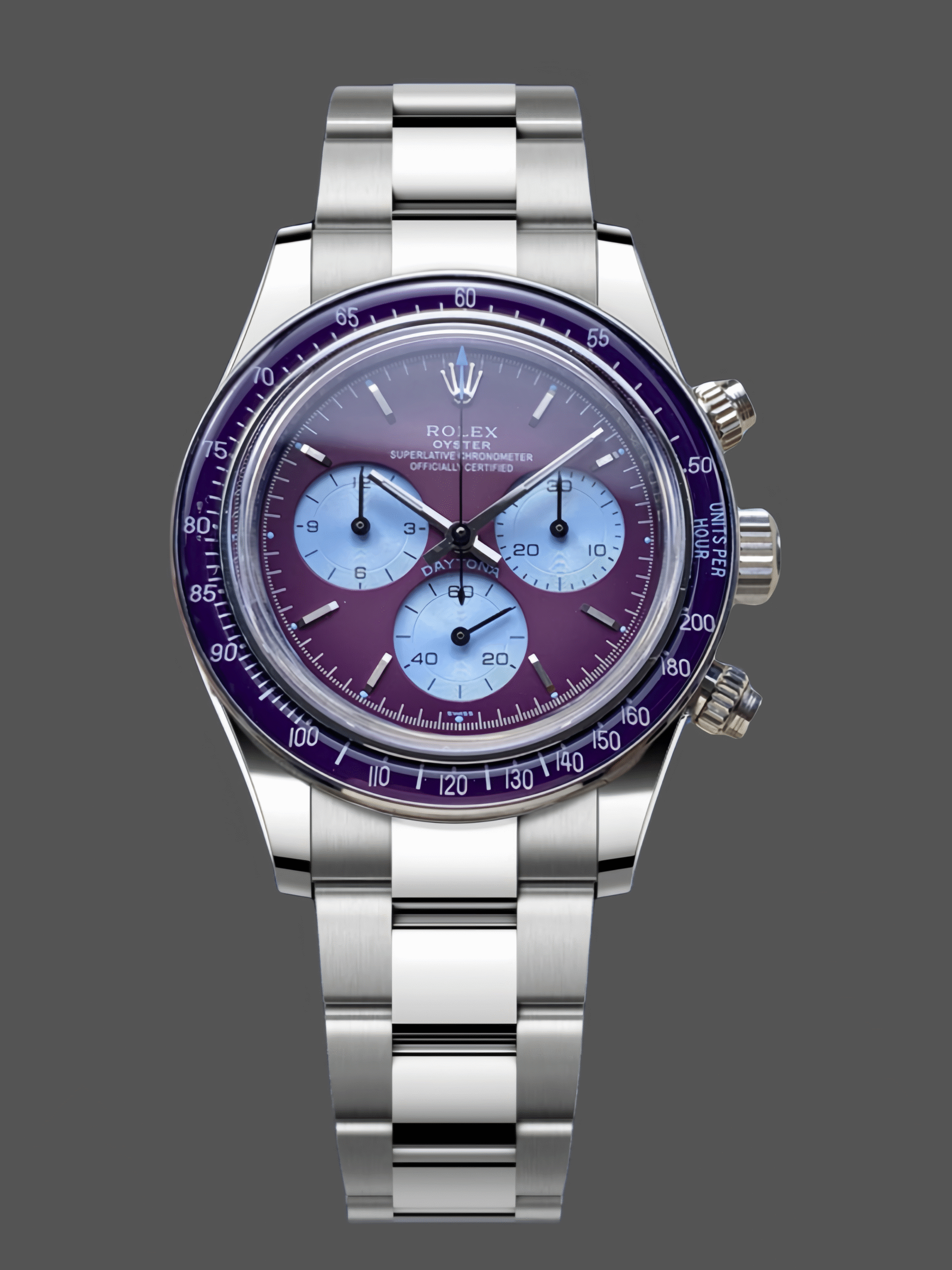 Rolex Daytona Artisans de GenÃƒÂ¨ve Customized 40mm Burgundy Purple dial Mens Watch