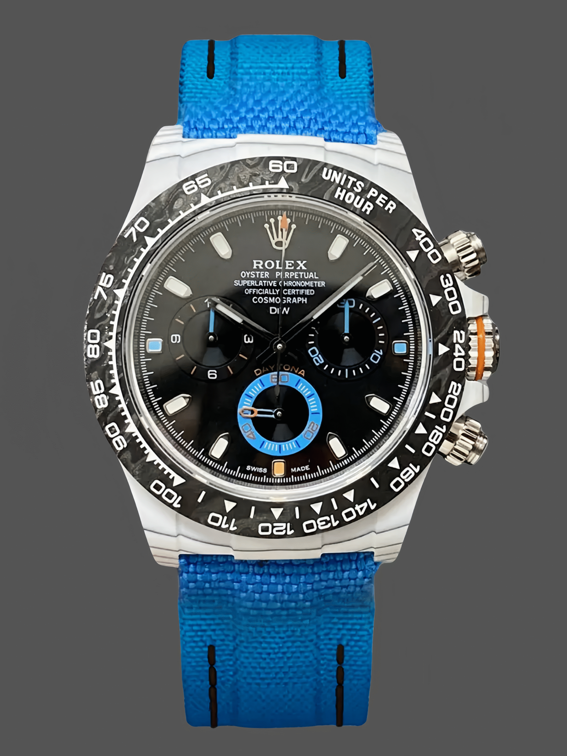 Rolex Daytona Cosmograph Carbon Fiber Luminescent Coating 40mm Nylon Strap Men's Watch